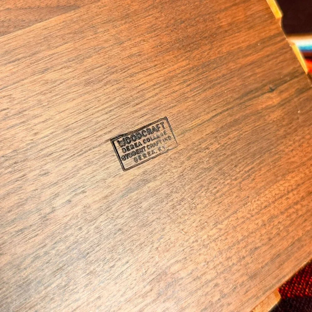 Handmade Vintage Solid Wood 9 Men's Morris Board Game with Marble Storage Slot - Picture 7 of 7